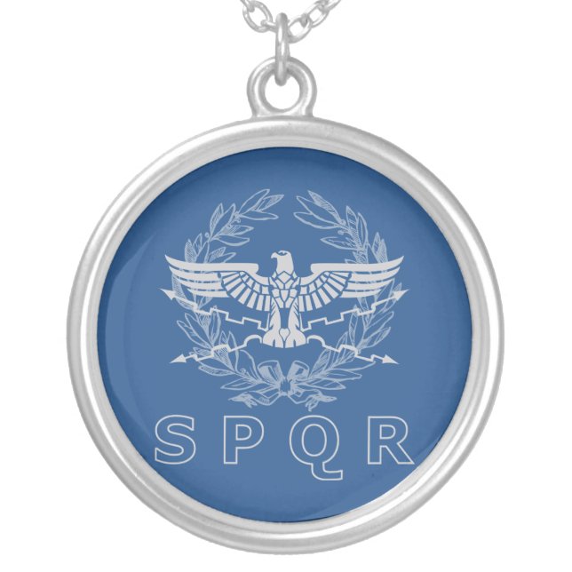 SPQR The Roman Empire Emblem Necklace (Front)