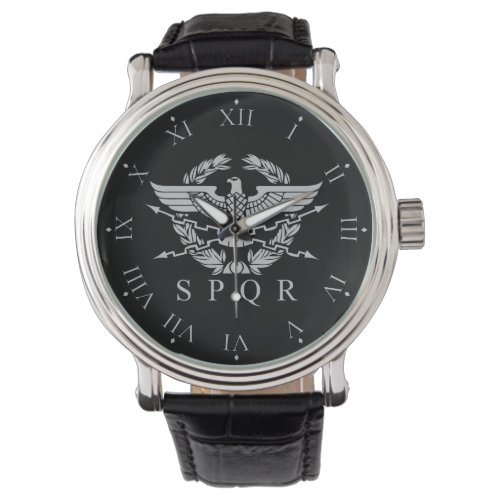 SPQR The Roman Empire Emblem Numerals Watch