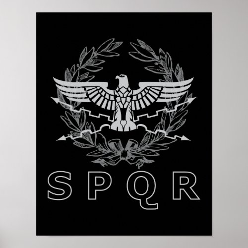 SPQR The Roman Empire Emblem Poster
