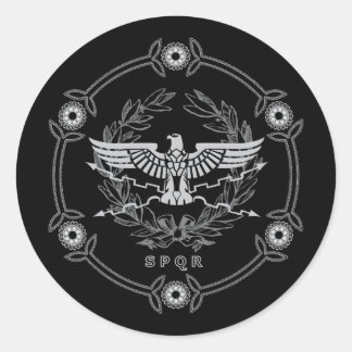 SPQR The Roman Empire Emblem Sticker. Classic Round Sticker