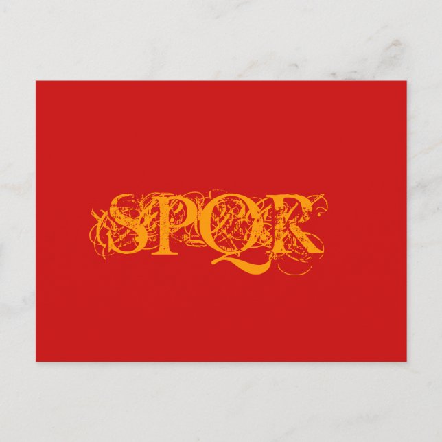 "SPQR Traditional Color Postcard" Postcard (Front)