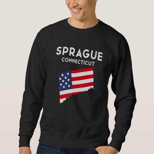 Sprague Connecticut USA State America Travel Conne Sweatshirt (Front)