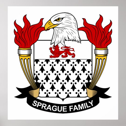 Sprague Family Crest Poster