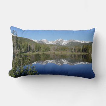 Sprague Lake I At Rocky Mountain National Park Lumbar Pillow by mlewallpapers at Zazzle