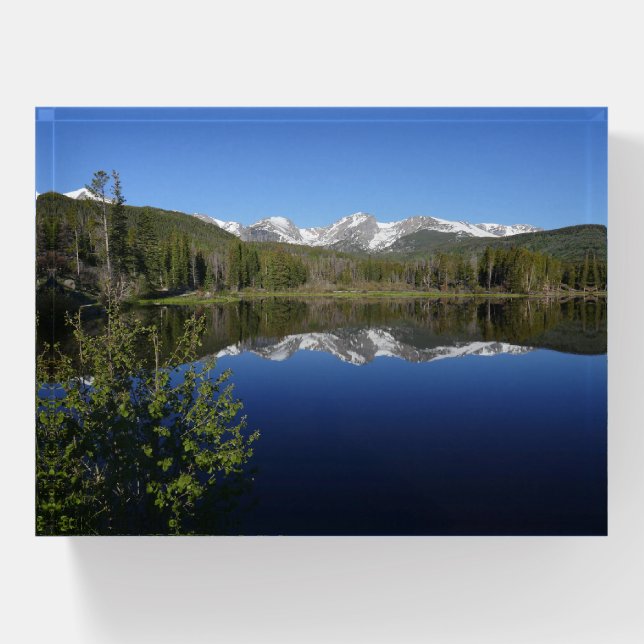 Sprague Lake I at Rocky Mountain National Park Paperweight (Front)