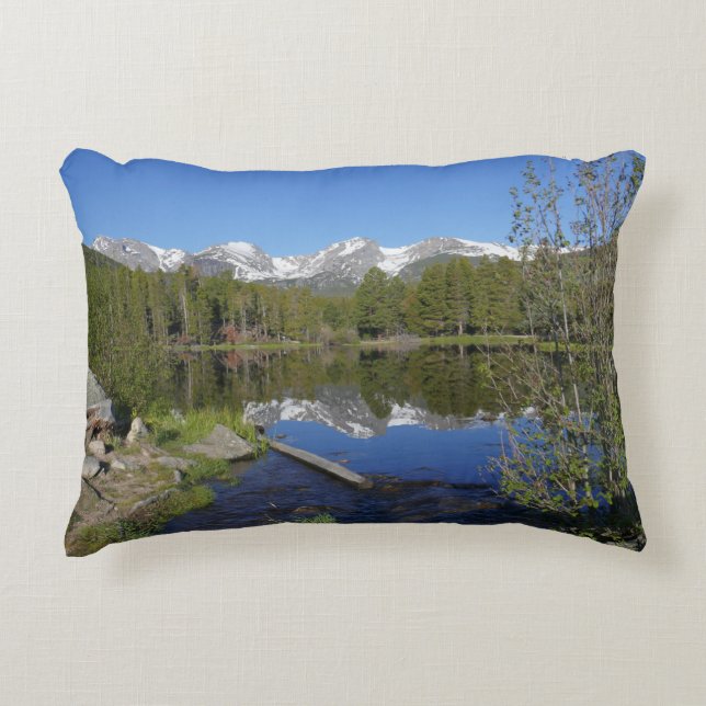 Sprague Lake II at Rocky Mountain National Park Accent Pillow (Front)