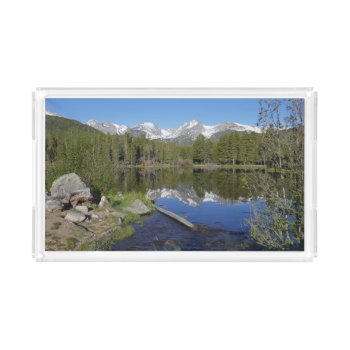 Sprague Lake Ii At Rocky Mountain National Park Acrylic Tray by mlewallpapers at Zazzle