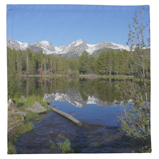 Sprague Lake II at Rocky Mountain National Park Cloth Napkin (Front)