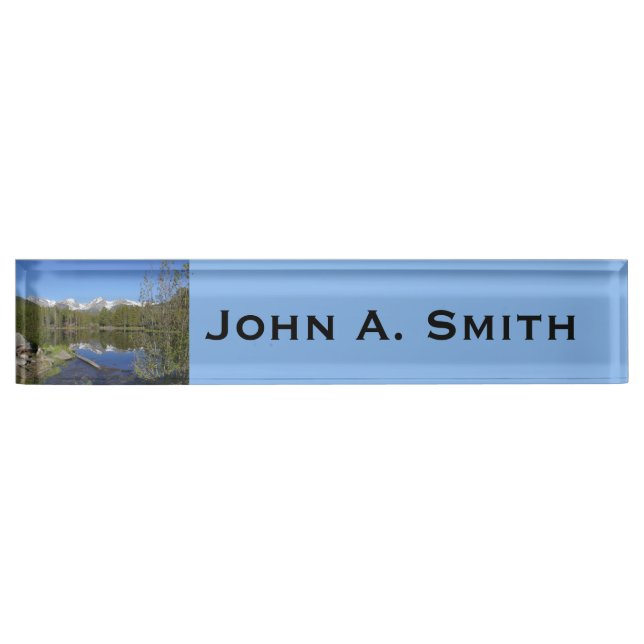 Sprague Lake II at Rocky Mountain National Park Desk Name Plate (Front)
