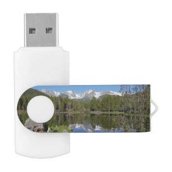 Sprague Lake Ii At Rocky Mountain National Park Flash Drive by mlewallpapers at Zazzle