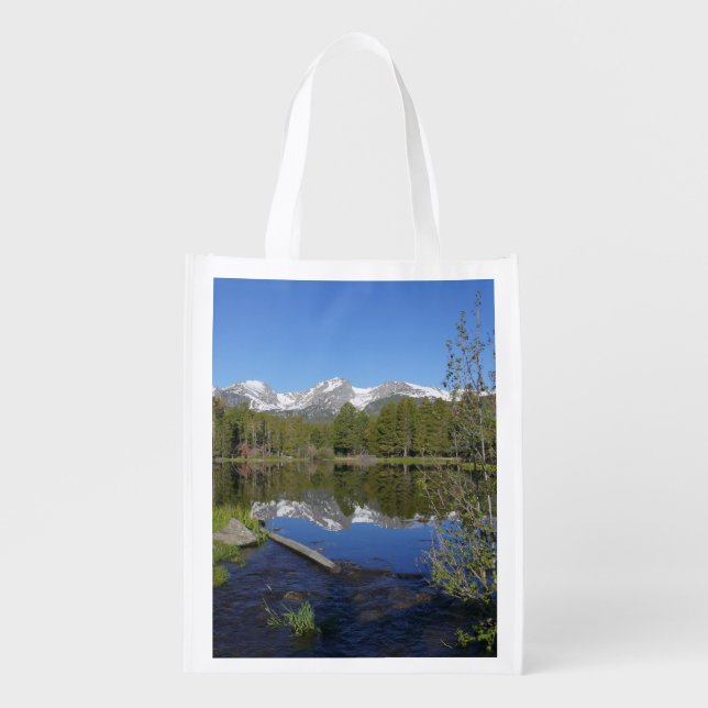 Sprague Lake II at Rocky Mountain National Park Grocery Bag (Front)