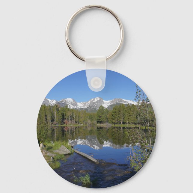 Sprague Lake II at Rocky Mountain National Park Keychain (Front)