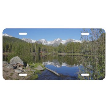 Sprague Lake Ii At Rocky Mountain National Park License Plate by mlewallpapers at Zazzle