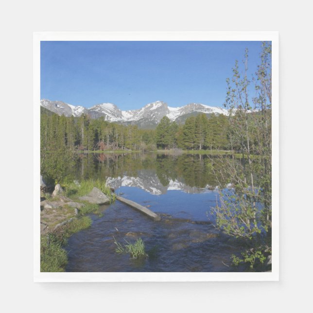 Sprague Lake II at Rocky Mountain National Park Napkins (Front)