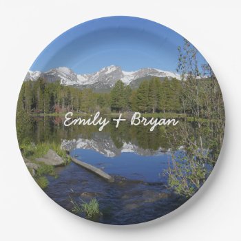 Sprague Lake Ii At Rocky Mountain National Park Paper Plates by mlewallpapers at Zazzle