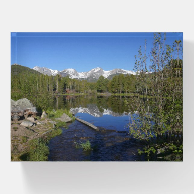 Sprague Lake II at Rocky Mountain National Park Paperweight (Front)