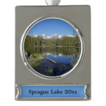 Sprague Lake II at Rocky Mountain National Park Silver Plated Banner Ornament