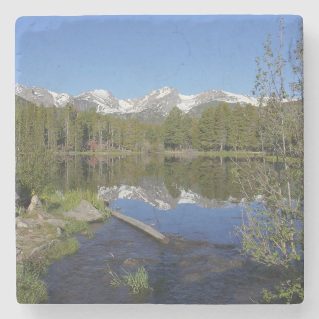 Sprague Lake II at Rocky Mountain National Park Stone Coaster (Front)