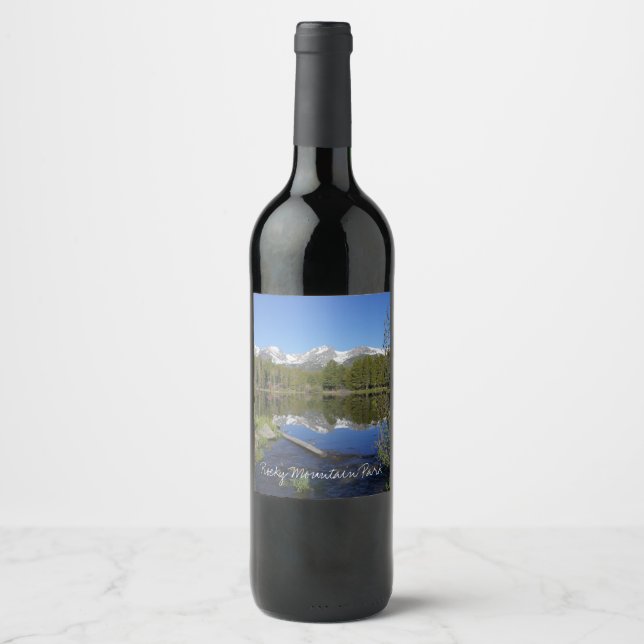 Sprague Lake II at Rocky Mountain National Park Wine Label (Front)