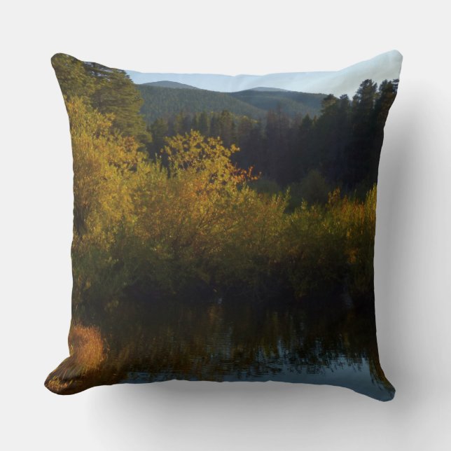 Sprague Lake in Fall Throw Pillow (Front)