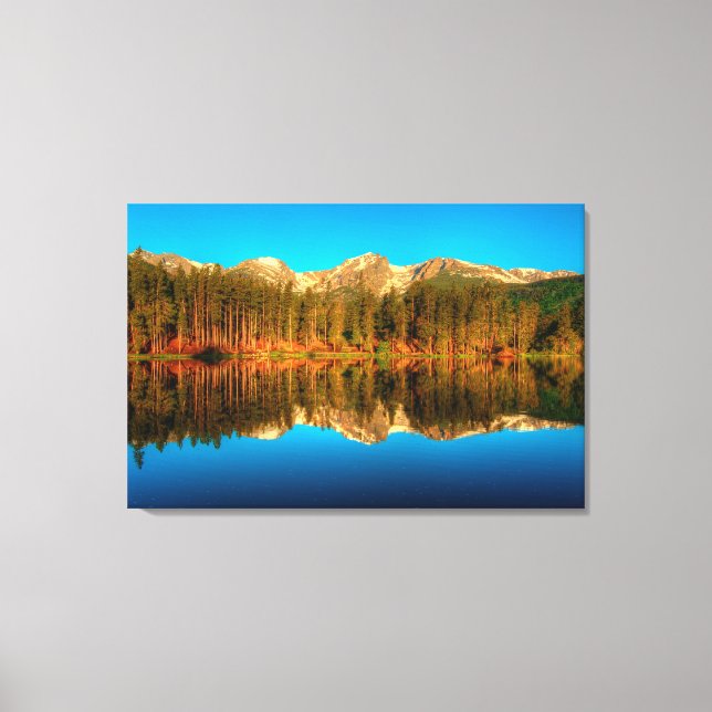 Sprague Lake Morning Golden Hour, Summer Solstice Canvas Print (Front)