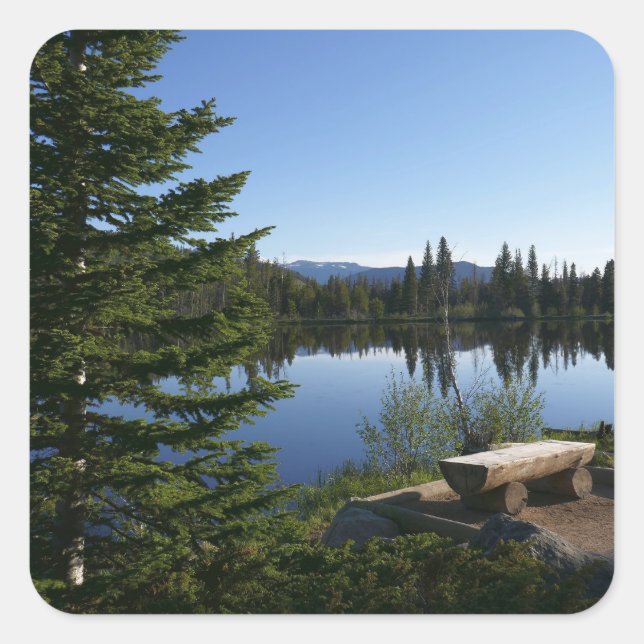 Sprague Lake View Square Sticker (Front)