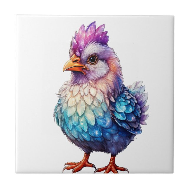Sprakling Little Chicken Ceramic Tile (Front)