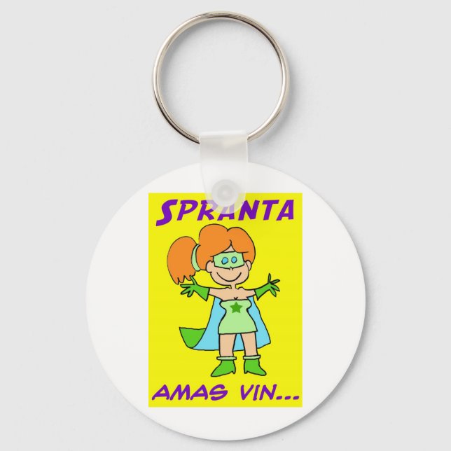 spranta esperanto amas vin keychain (Front)