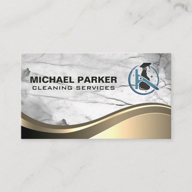 Spray Bottle and Squeegee Business Card (Front)