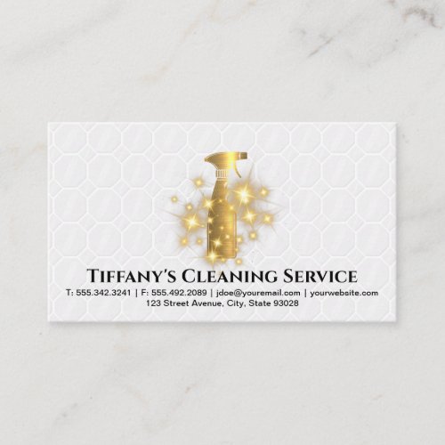 Spray Bottle Gold Sparkle  Bathroom Tiles  Business Card