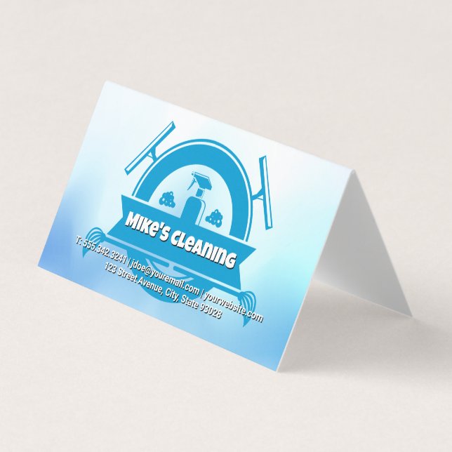 Spray Bottle | Squeegee Business Card (Front)