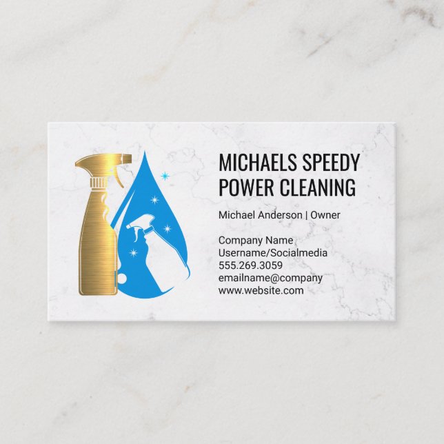Spray Bottles | House Cleaning | Maid Business Card (Front)
