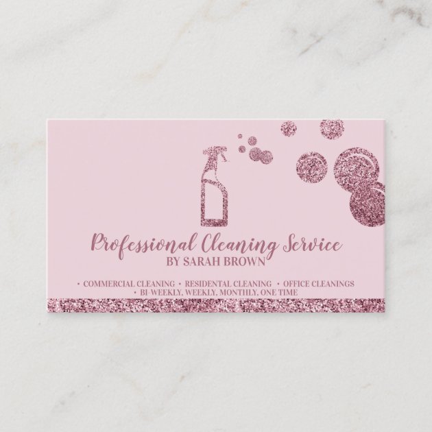 spray bubble business card