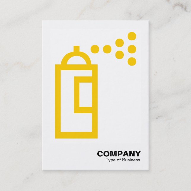 Spray Can - Amber on White Business Card (Front)