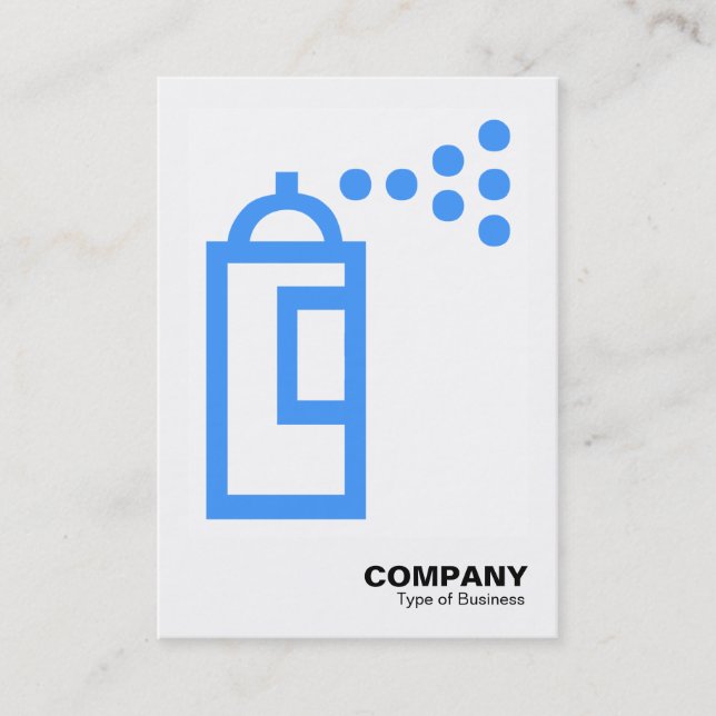 Spray Can - Baby Blue on White Business Card (Front)