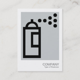 Spray Can - Black on Light Gray Business Card