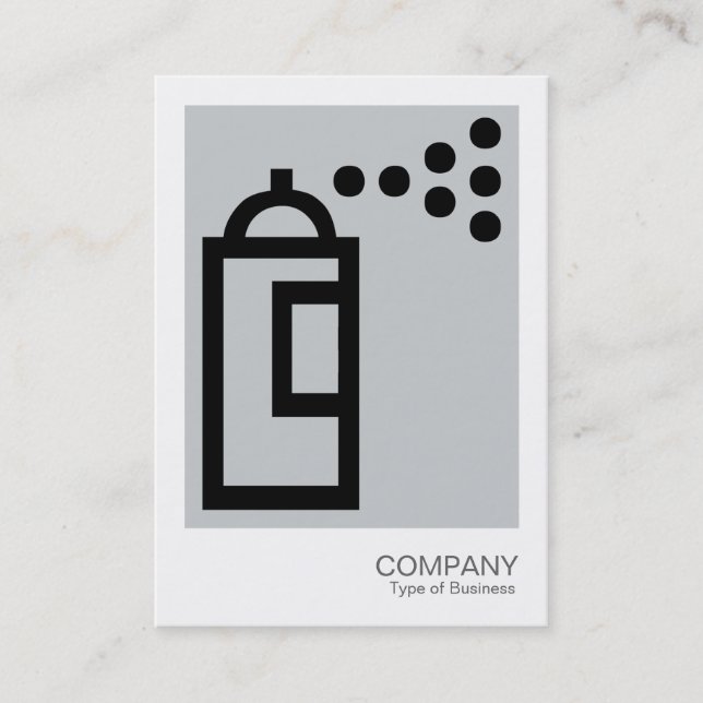 Spray Can - Black on Light Gray Business Card (Front)