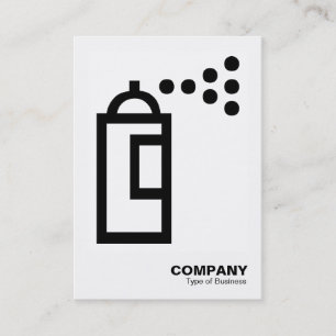Spray Can - Black on White (Eggshell) Business Card