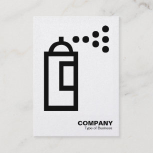 Spray Can - Black on White (Gold Card) Business Card