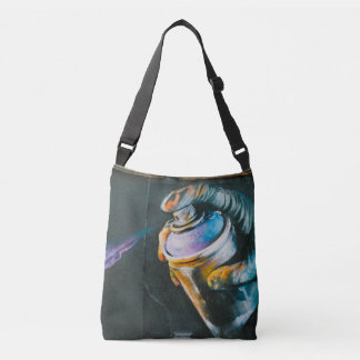 Spray can graffiti art mural crossbody bag