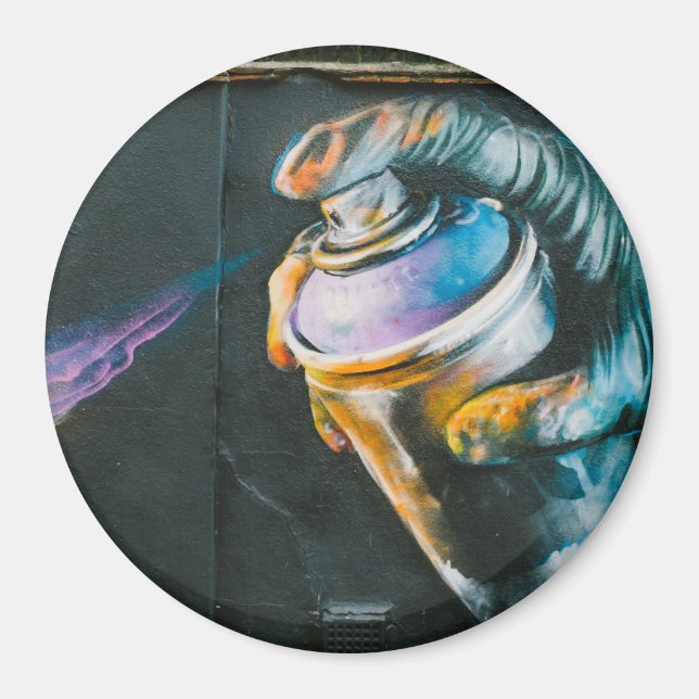 Spray can graffiti art mural magnet (Front)