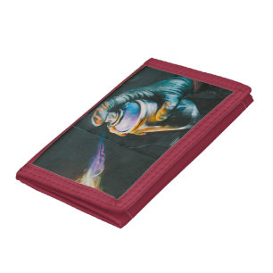 Spray can graffiti art mural tri-fold wallet