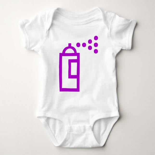Spray Can Icon Baby Bodysuit (Front)