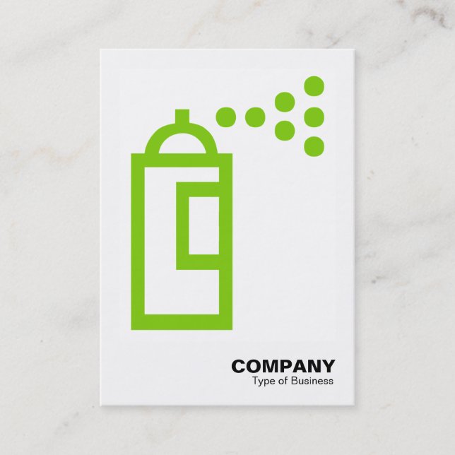 Spray Can - Martian Green on White Business Card (Front)