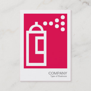 Spray Can - White on Red e60049 Business Card