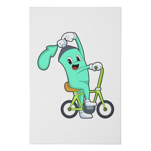 Spray can with Bicycle Faux Canvas Print