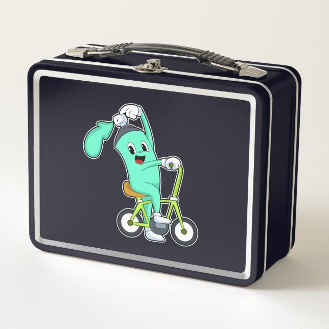Spray can with Bicycle Metal Lunch Box (Front)