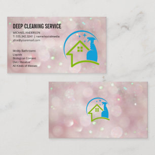 Spray Cleaning Home Logo   Boke Business Card