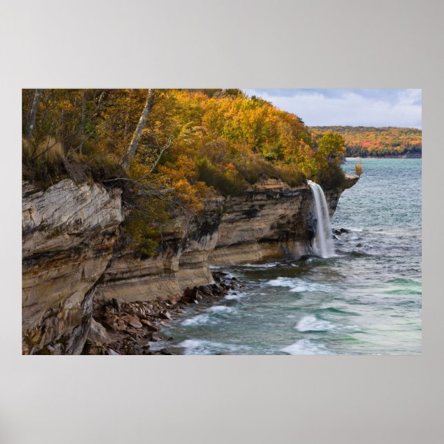Spray Falls Autumn Colors Poster (Front)