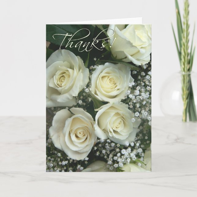 Spray of cream rose Thank you notes! Card (Front)